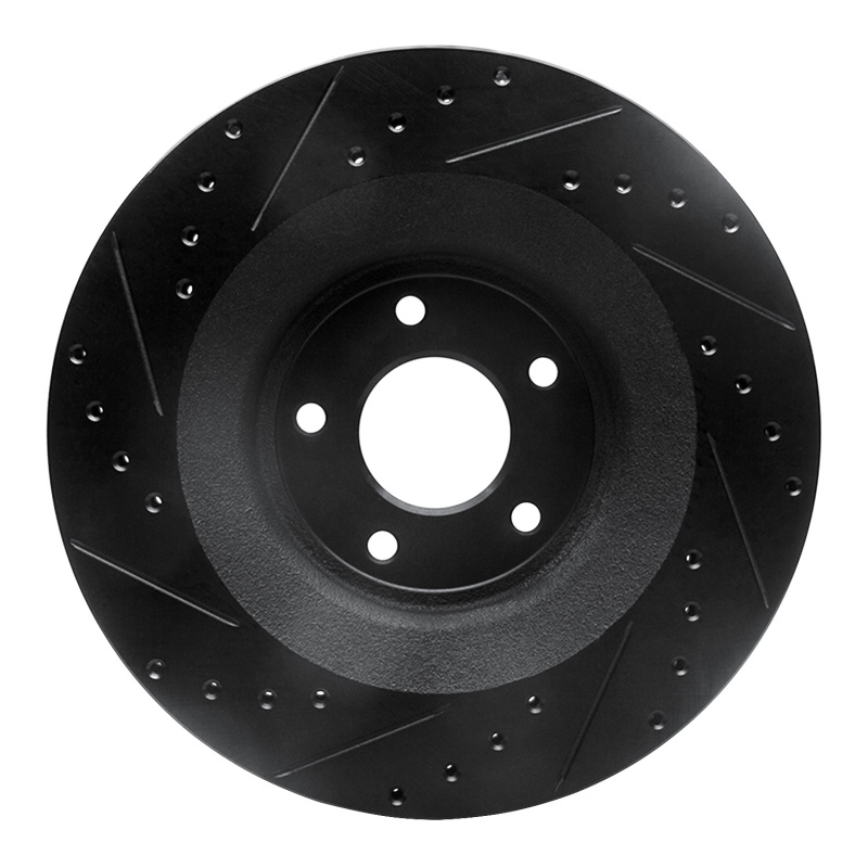 Chrysler 200 Brake Rotor (1) - Front Right - R1 Concepts - Drilled & Slotted - Black - `08-`14